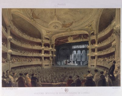 Academie Imperiale de Musique, Paris, ca. 1855 von Louis Jules Arnout